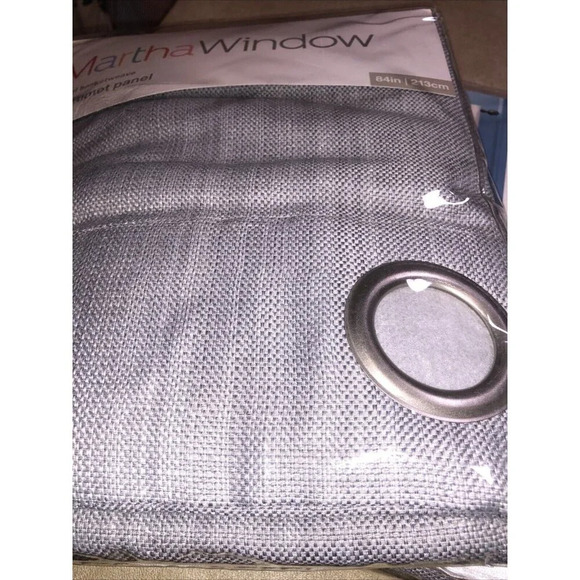 Pair MARTHA WINDOW  Grommet Panel 50” X 84"  Gray Storm Front - Picture 2 of 6